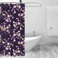 thumbnail image 2 of Shower Curtain, Boho style pattern Waterproof Fabric Plastic Shower Curtain, Drying Fast Bathroom Curtain with 9 Buttonholes, Ruffle Shower Curtain 60x72in, 2 of 8