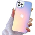 thumbnail image 1 of HAHDAXIA Compatible avec iPhone 14 Pro Étui Transparente Givrée Fluorescente Iridescente Mate Femmes Filles, TPU de Haute Qualité et PC Dur Antichoc Design Esthétique Unique Étui Rigide 6.1 Pouces, 1 of 7