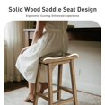 thumbnail image 4 of Alpha Joy 4 Pieces Dining Table Set for 4 Space-Saving Wood Kitchen Counter Height Bar Table, 2 Stools and Bench- Rustic Caramel, 4 of 8