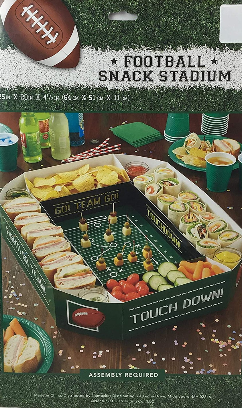 Football Party Food Server Tray Game Day Snack Stadium ...