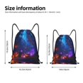 thumbnail image 4 of Drawstring Backpack - Halloween Colorful Forest Witch Splash Proof Small Drawstring Gym Bag for Women Men, Cinch Sports String Bag Backpack for Travel Swimming Beach, 4 of 8