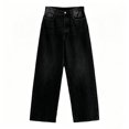 thumbnail image 5 of Nugftut Womens Jeans High Waisted Straight Leg Cropped Denim Pants with Pockets Everyday Versatile Loose Jeans, 5 of 6
