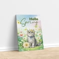 thumbnail image 3 of British Shorthair Hello Spring Time Flower Floral Nature Vertical Matte Canvas Poster Cat Lover Kitten Owner Gifts Wall Art Home Decor - 02031, 3 of 5