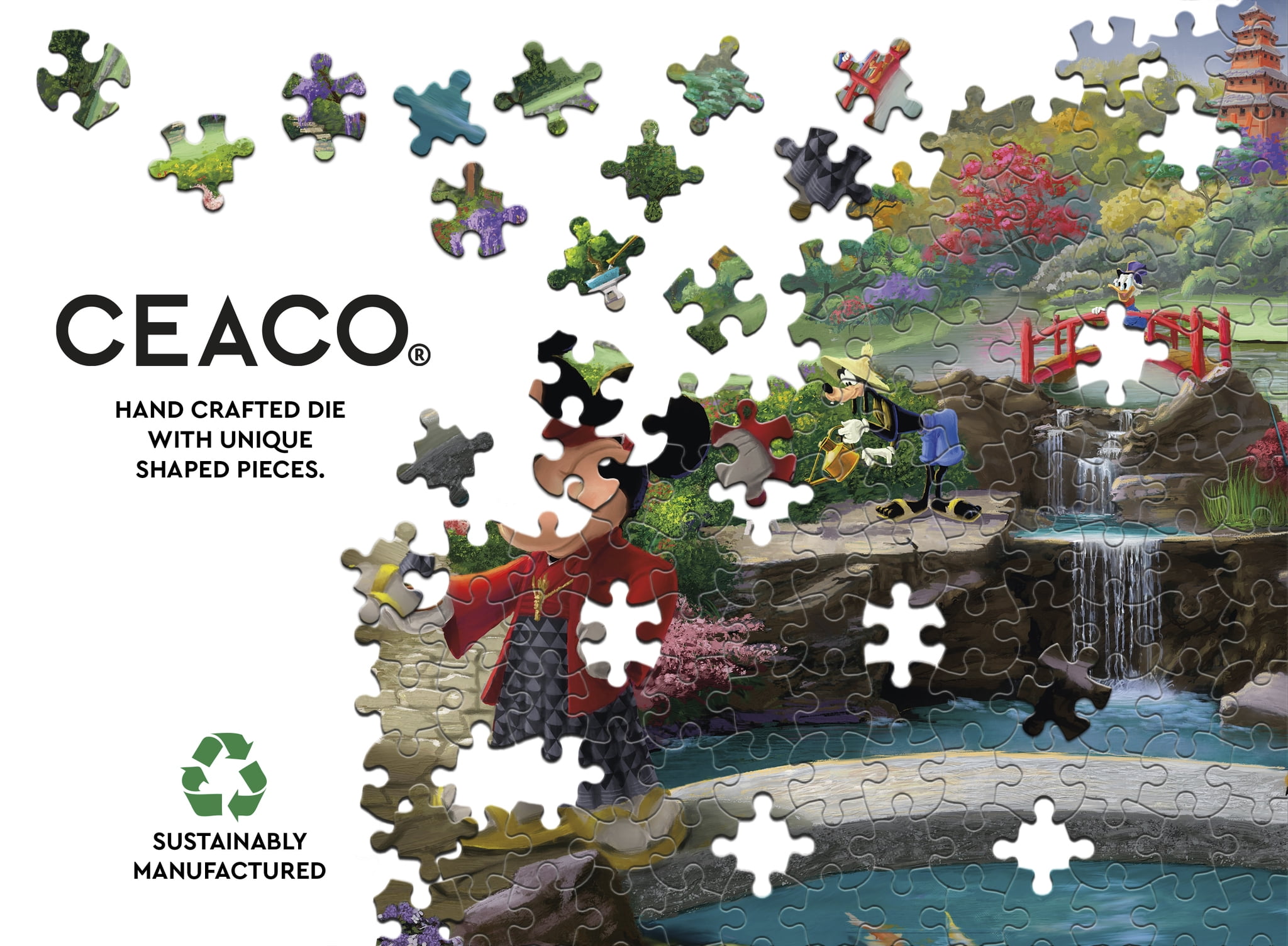Ceaco Thomas Kinkade Mickey and Minnie in Japan 1000-Puzzle à pièces emboîtables pour adultes de tous âges 14+