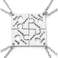 thumbnail image 1 of Juego de 4 collares de la amistad Best Friend Forever, collar con colgante de rompecabezas, conjunto de joyería para mujeres, hermanas y amigas, 1 of 5