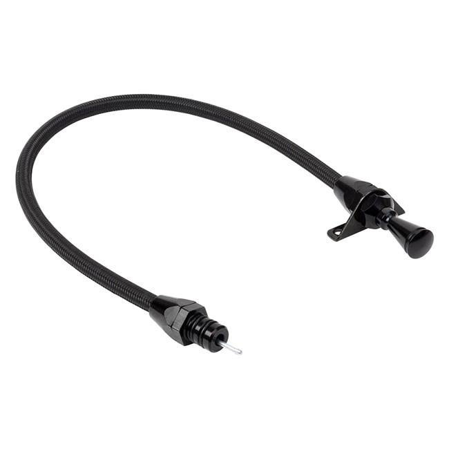 Lokar XTD-3FMXFM LOCXTD-3FMXFM MIDNIGHT SERIES HI-TECH FLEXIBLE BRAIDED STAINLESS TRANSMISSION DIPSTICK