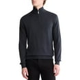 thumbnail image 1 of Calvin Klein Men's Extra Fine Merino Wool Blend Quarter Zip Sweater - 40EM331 (Vulcan 413, XL), 1 of 1