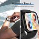 thumbnail image 2 of 2 Pack Case Compatible for Apple Watch Series 8 Series 7 Screen Protector 45mm, New Upgraded Face Cover Built-in Tempered Glass Film Hard PC Bumper Military Protection iWatch Accessories, Black, 2 of 5