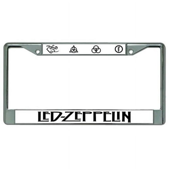 Led Zeppelin Logo Chrome License Plate Frame
