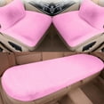 thumbnail image 3 of HOARBOEG 5 Sets Car Front Seat Cushion Soft Warm Faux Rabbit Winter Auto Seat Cover Plush Vehicle Seat Protector Pad With Non-Slip Backing Car Accessories, 3 of 5