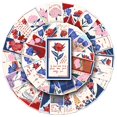 thumbnail image 1 of Marcapáginas con diseño de flores dibujadas a mano, paquete de 50 pegatinas de vinilo mixtas para computadora portátil, teléfono, botella de agua, etc., 1 of 5