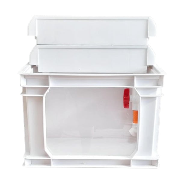 Tanque de tortuga Terrario para reptiles Tanque de peces Portador de reptiles, Contenedor de hábitat de reptiles, Hábitat de tortuga para reptiles blanco m