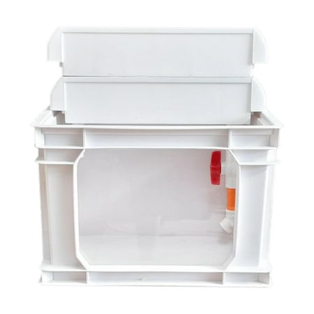 Fzaqwen Turtle Tank Reptile Habitat Container Sturdy Lightweight Fish Tank Reptile white m