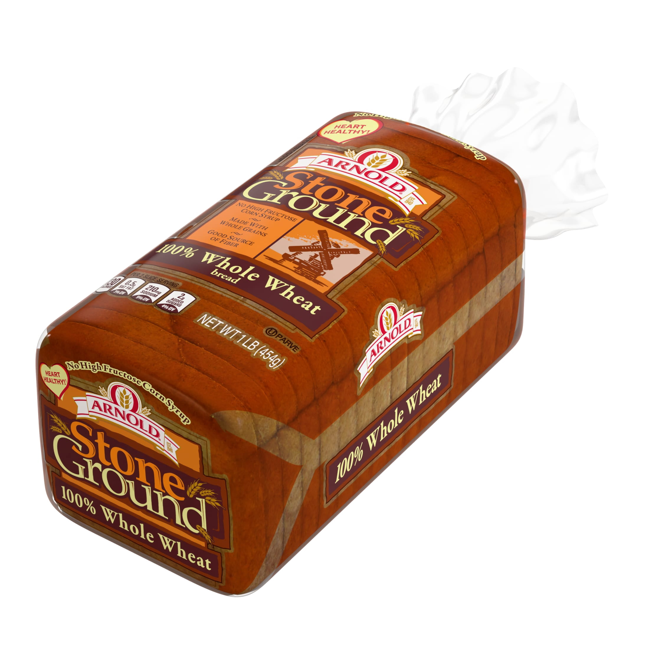 Arnold Stone Ground 100% Whole Wheat Bread, 16 oz