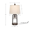 thumbnail image 2 of Tnuyoah 23'' Modern Table Lamp Set of 2 - Farmhouse Touch Candle Warmer Lamp with 3-Way Dimmable, Home Decor for Scented Jar, Bedside Lamp with Linen Shade for Living Room Bedroom, Black, 2 of 9