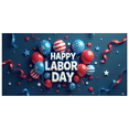 thumbnail image 2 of Festive Design Labor Day Party Banner Decorative Balloons Stars for Holiday Celebration Indoor Outdoor Event, 2 of 7