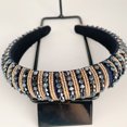 thumbnail image 3 of Sonducket Diademas con cuentas de cristal, tocado bohemio, accesorios flexibles para el cabello, diademas, tocados para mujer, boda Accesorio para el cabello oro azul, 3 of 6