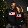 thumbnail image 2 of EcoLoom Mens Patriotic Midweight Crewneck Sweatshirt Navy-S, 2 of 4