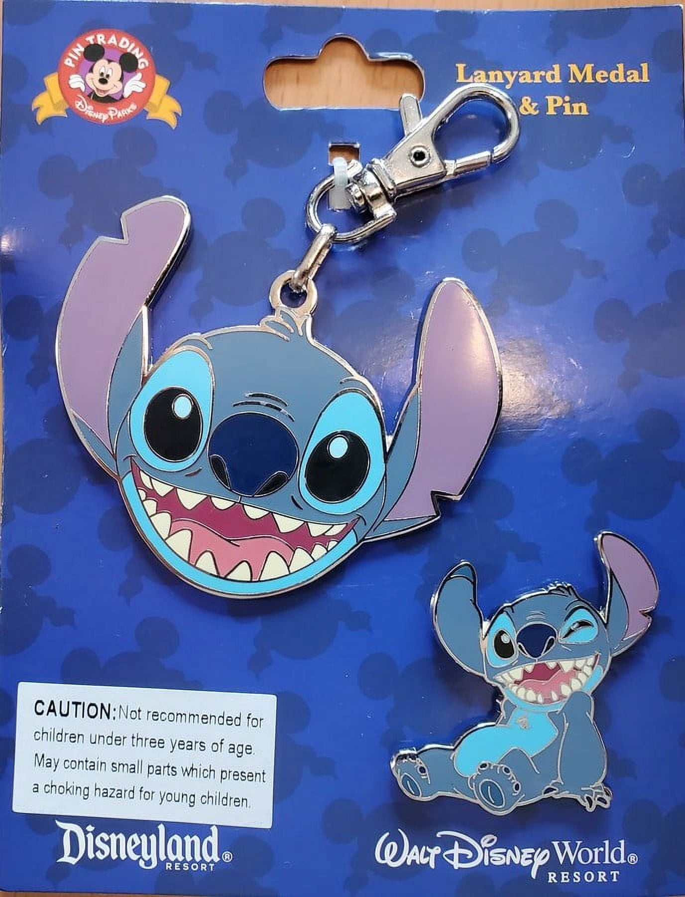 Disney parks Stitch Lanyard Medal and Pin