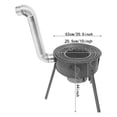 thumbnail image 3 of Portable Charcoal Stove, Multifunction Wood Burning Stove, Camping Stove for Outdoor/Backyard Cooking, 3 of 8