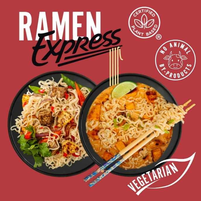 Ramen Express Hot and Spicy Beef Ramen Noodles By Chef Woo, Halal