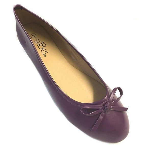 Shoes8teen Womens Ballerina Ballet Flats Shoes 8500eggplant 9