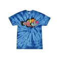 thumbnail image 1 of Wild Bobby, Colorful Neon Nemo Clownfish, Animal Lover, Tie-Dye Tees, Spiral Royal, Large, 1 of 3