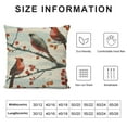 thumbnail image 5 of Nawypu  Winter Vibes Cardinal Red Birds Decorative Throw Pillow Cover 20x20, Berry Wreath Pine Cones Kerosene Lamp Striped Home Decoration Sign, Snow Farmhouse Cushion Case for Sofa Couch Decors, 5 of 5