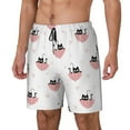 thumbnail image 2 of Daiia Umbrella Cat Mens Swim Trunks Swim Shorts Quick Dry Swim Shorts with Mesh Lining Pockets-3X-Large, 2 of 9