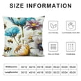 thumbnail image 5 of Shiartex Bees in The Blooming Flowers Floral，Printed Pillows Case Soft Throw Pillow Printing Couch Pillowcase Square ，Blue White, 5 of 5