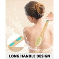 thumbnail image 6 of Metene Shower Brush with Soft & Stiff Bristles, Bath Dual-Sided Long Handle Back Scrubber, 1 Hook, 6 of 7