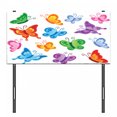 thumbnail image 3 of Butterfly Headboard, Colorful Butterfly Pattern Ornamentation Winged Animal Love Graphic Print, Upholstered Decorative Metal Bed Headboard with Memory Foam, Twin Size, Multicolor, by Ambesonne, 3 of 4