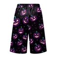 thumbnail image 6 of JoveMarine Men's Bermuda Cargo Shorts Halloween - Loose Work Shorts with Print & Pockets, Knee-Length Casual for Summer Fun,Gray M, 6 of 8