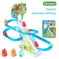 thumbnail image 3 of Juego de 2 juguetes deslizantes de pista eléctrica para ejercitar habilidades prácticas para niños y niñas (6 dinosaurios/juego), 3 of 8