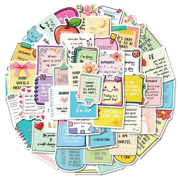 150 PCS Affirmation Stickers – Cute Motivational Quote Decals for Journals, Laptops, Water Bottles & DIY Decoration (Non-Repeating Designs)