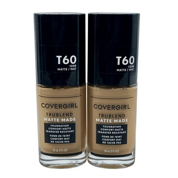 Cover Girl True Blend Matte Made Foundation T60 Warm Sun 1 oz Set of 2