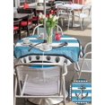 thumbnail image 5 of Outdoor Tablecloths with Umbrella Hole & Zipper, Blue Anchor Round Tablecloths 60 Inch, Nautical Summer Beach Coastal Ocean Art Waterproof Table Cloth, Patio/Pool/Picnic Table Covers, 5 of 8