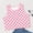 Pink, variant on Swuxness Girls Cropped Tank Tops Print Casual Round Neck Daily Summer Shirts