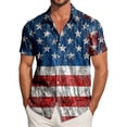 thumbnail image 2 of Linfrsh Mens Usa T Shirt Women Men Kids Patriotic American Flag Distressed T-Shirt(Blue,4XL), 2 of 6
