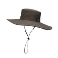 thumbnail image 1 of Wide Brim Bucket Hat Polyester Fisherman Visor for Vocation Outdoors Fishing Style A Coffee, 1 of 8