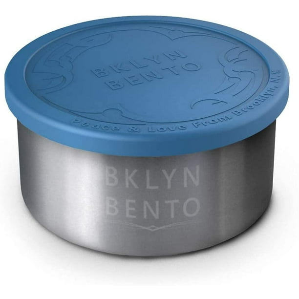 Bklyn Bento Stainless Steel Food Container & Condiment Holder | Leak Proof Silicone Lid | Me