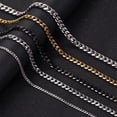 thumbnail image 2 of Fashion Cuban Link Chain Necklace For Men Woman Basic Punk Stainless Steel Necklace Won't Fade Male Choker Colar Jewelry, 2 of 6