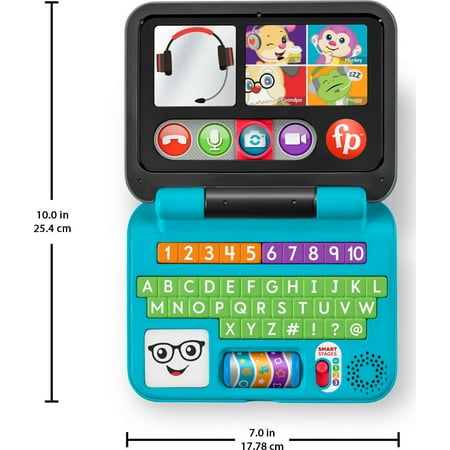 Fisher-Price - Laugh & Learn Let's Connect Laptop - Blue/Black