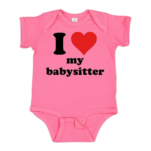 Inktastic I Heart My Babysitter Boys or Girls Baby Bodysuit
