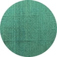 thumbnail image 1 of Ahgly Company Indoor Round Abstract Turquoise Blue Modern Area Rugs, 7' Round, 1 of 4