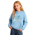 thumbnail image 2 of XAOFW Girls Hoodies Long Sleeved Marine Animal Print Hooded Sweatshirt Kids Soft Cozy Casual Winter Wear Pullover Trendy Tops 3-4 Years, 2 of 4
