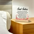 thumbnail image 6 of Soul Sister Gift For Women Friends, Besties Gift, Friendship Gift For Women, Soul Sister Acrylic Desk Plaque Sign Keepsake (With Wooden Stand), 6 of 6