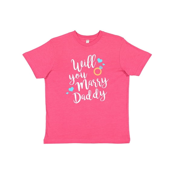 Inktastic will you marry daddy-ring white Youth T-Shirt