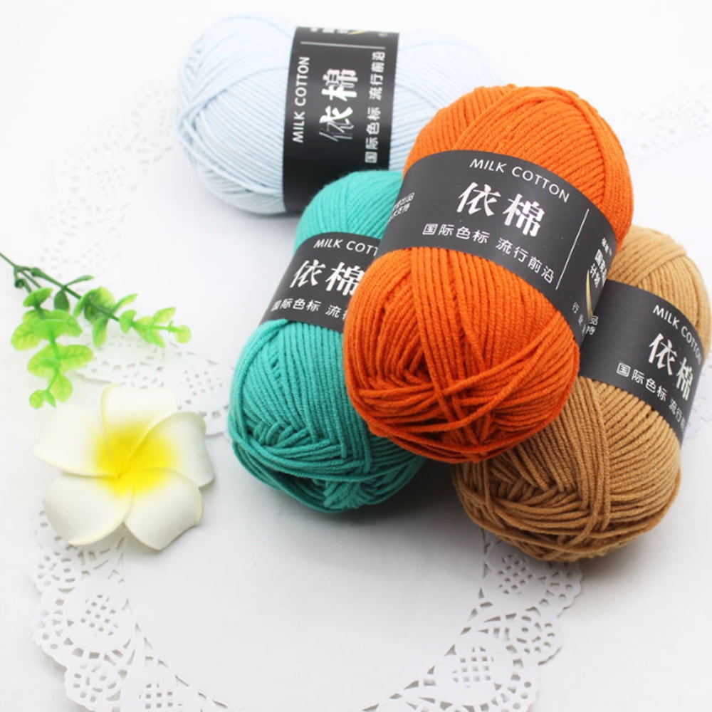 Amdohai Milk Cotton Yarn Crochet Knitting Wool Yarn Chunky Hand