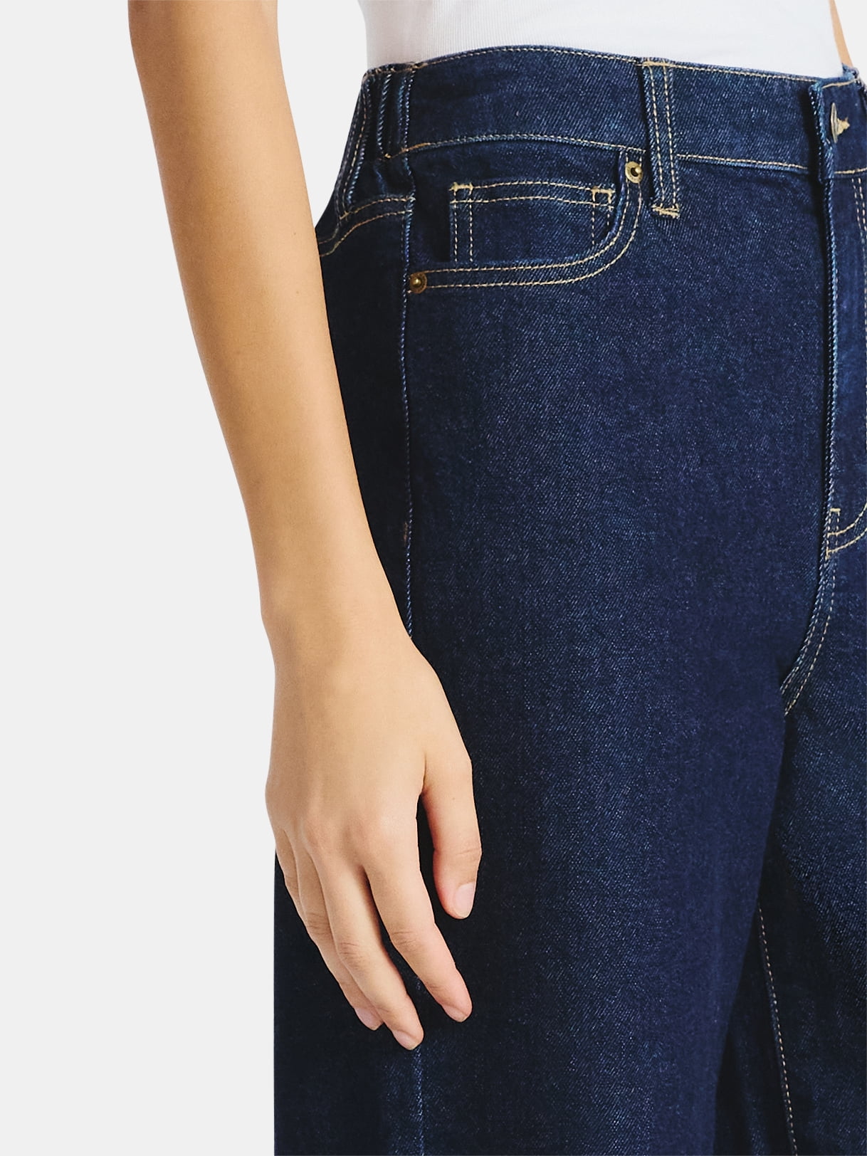 No Boundaries High Rise Baggy Wide Leg Jeans, 34" Inseam, Women's and Women's Plus Sizes XXS-4X